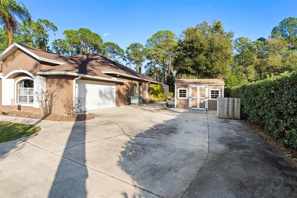 Side entry garage.