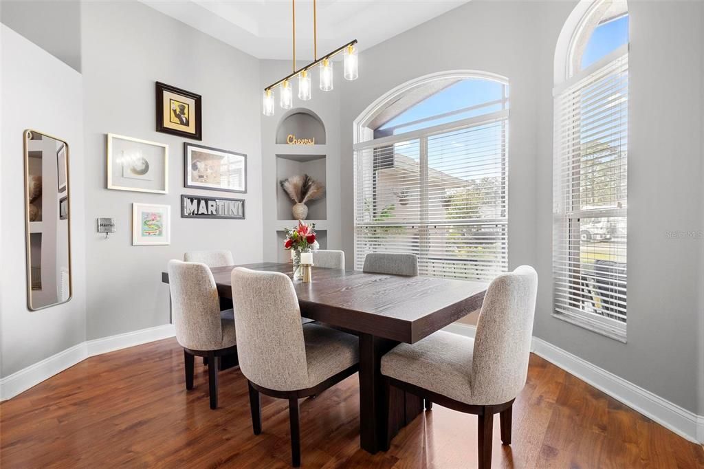 Formal dining area at front of home.