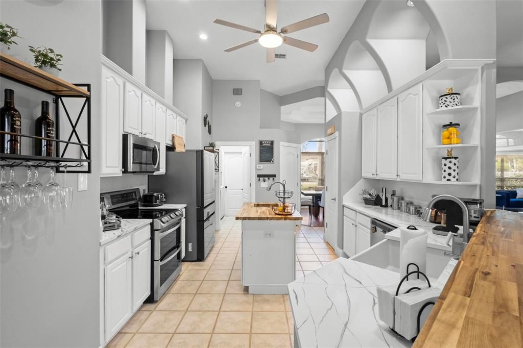 There is more than enough storage space and room to move in this kitchen!