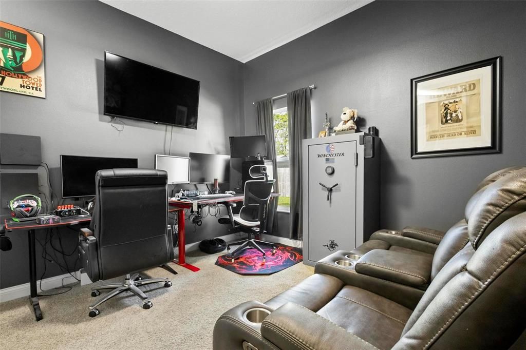 Yes, the tall ceilings are even in the bedrooms! This is bedroom #2.