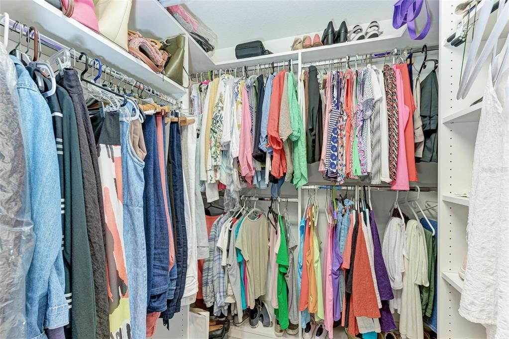 Custom Built in Closet 1 (of 2) in the Primary Bedroom can really keep you organized!