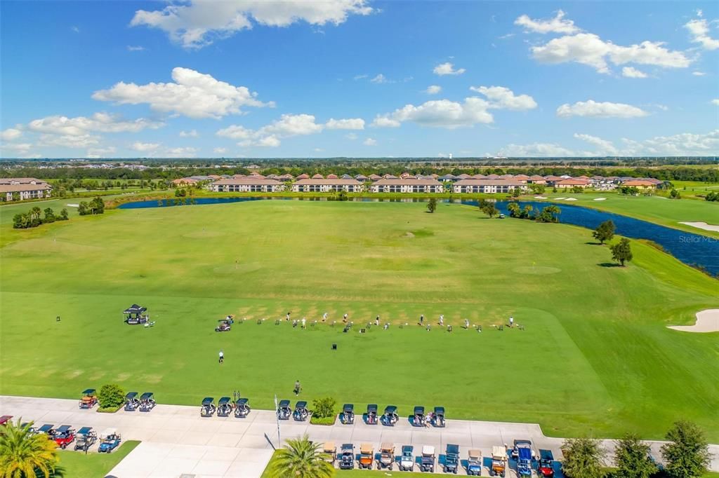 Roll up to the driving range on your own custom golf cart and practice your swing