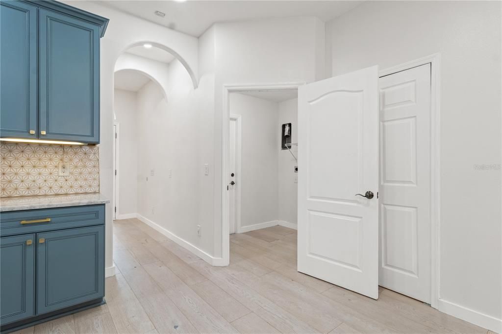 Inside laundry room just off the kitchen