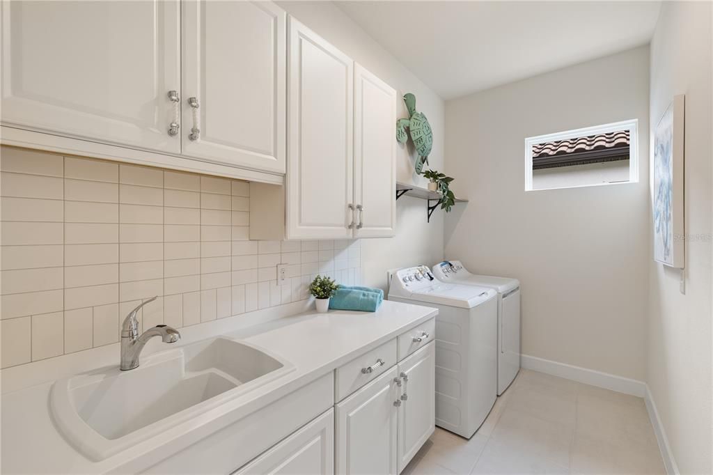 Laundry room located off the garage.