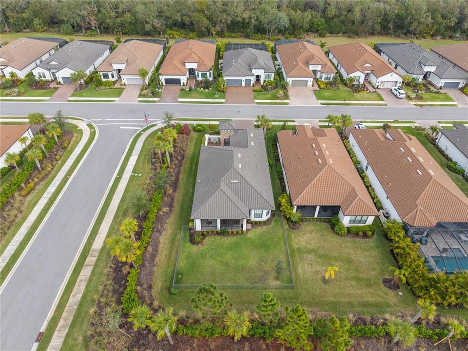 Aerial view of home.