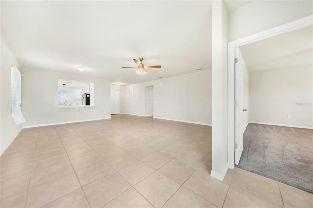 Living Room/Dining Room Combo - Tile Flooring