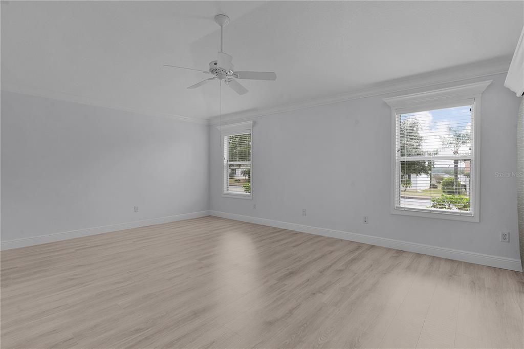 LARGE PRIMARY BEDROOM WITH LVP FLOORING