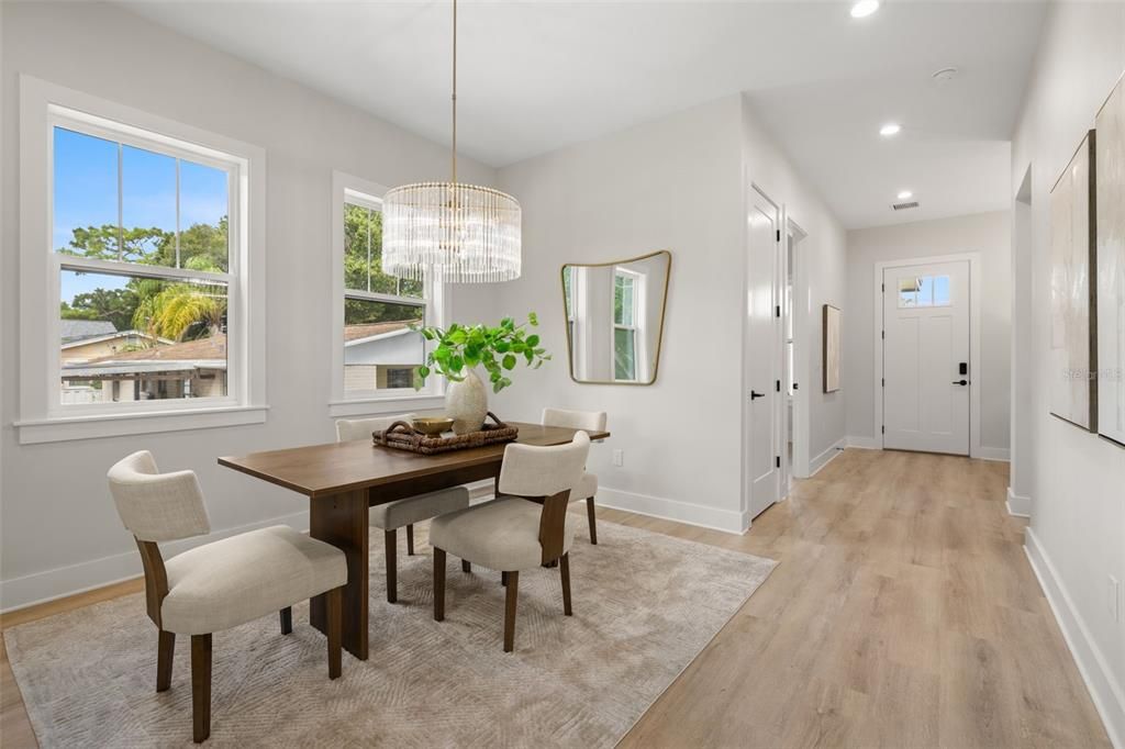 dining area with staging