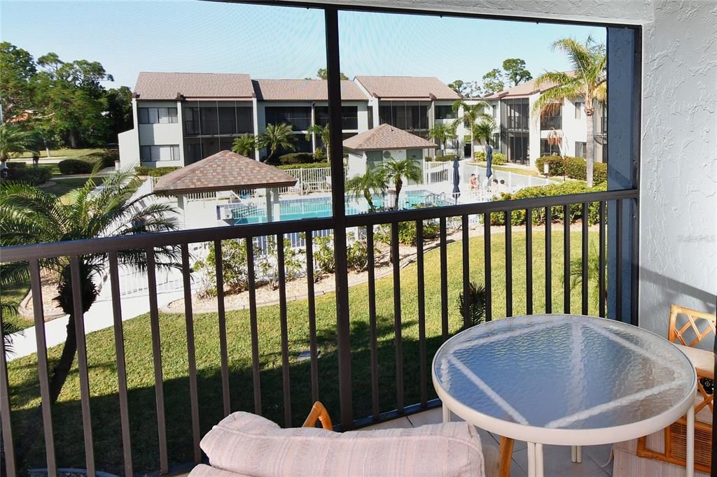 Pool courtyard view from Primary lanai