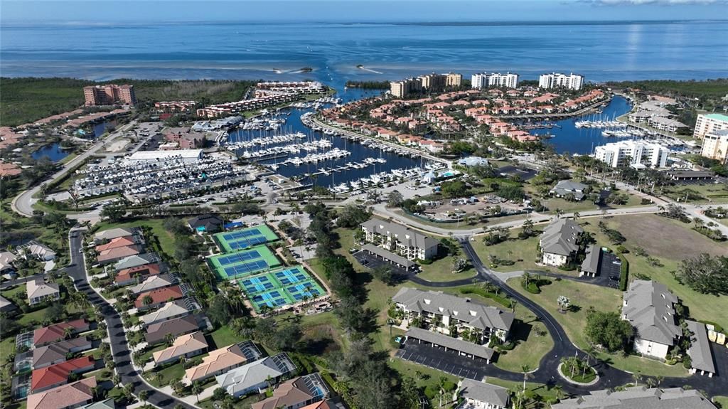 Arial view of Burnt Store Marina