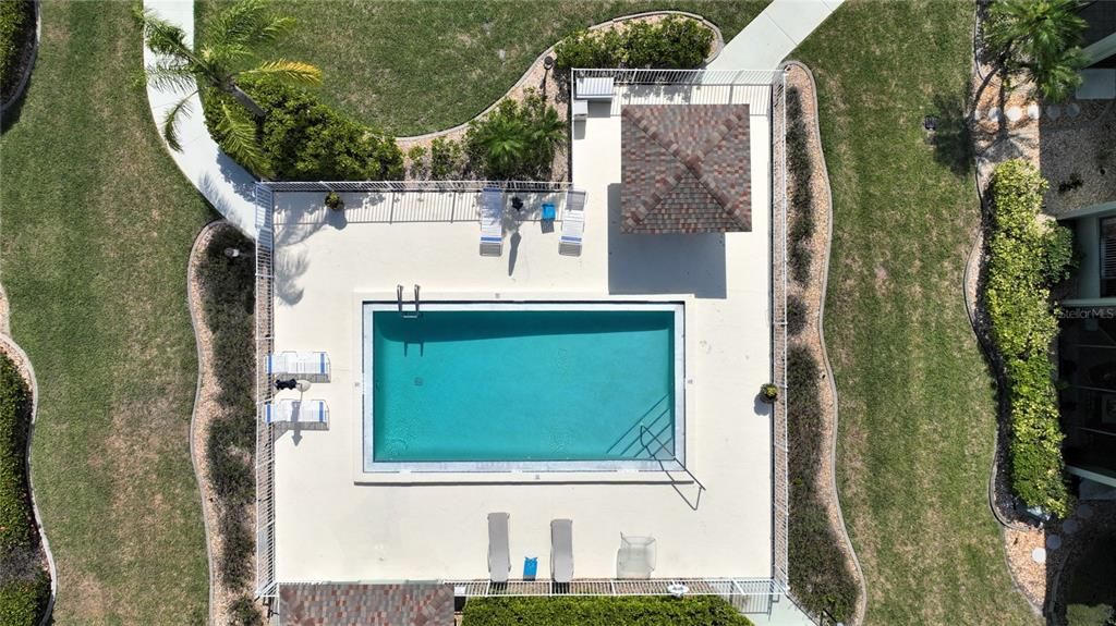 Arial pool view