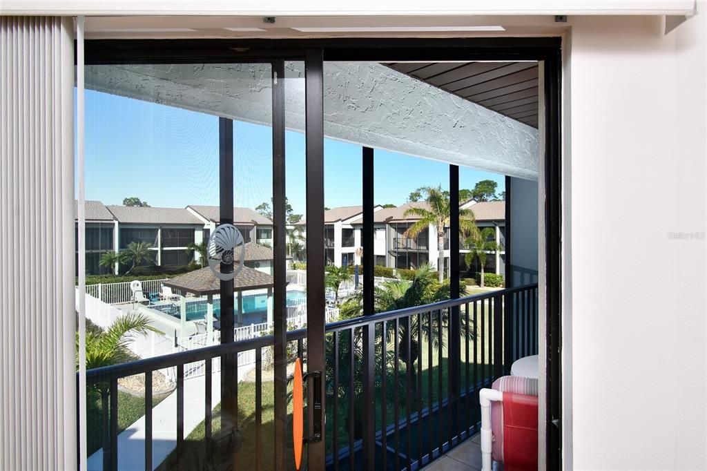 View from living room out to lanai