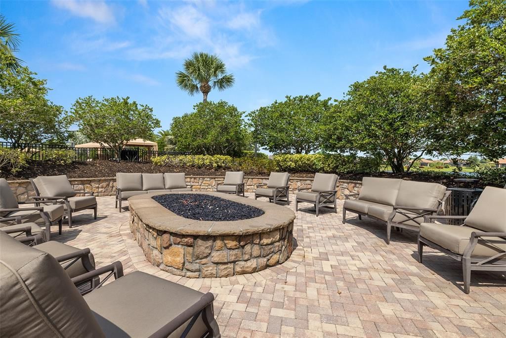 Fire pit lounging area