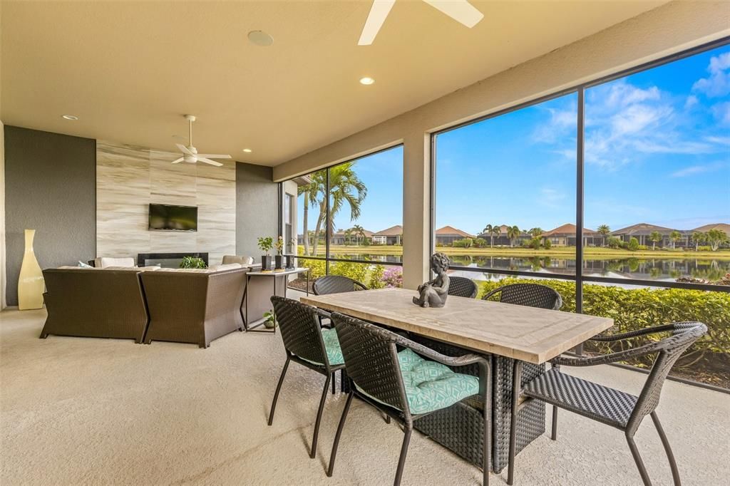 Outdoor living space on the water