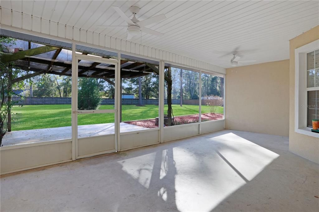 Screened back porch