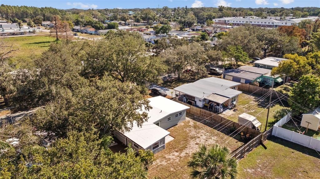 Aerial view of neighborhood