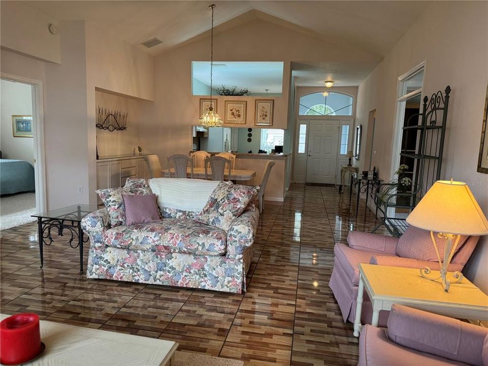 Great Living Room looking towards the front door and dining area