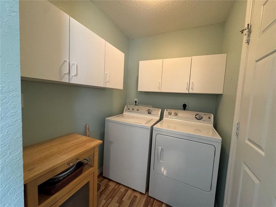 Laundry room off the kitchen.  Washing and dryer are included.