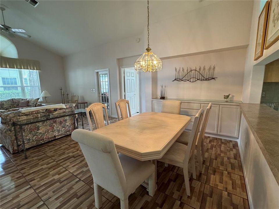 Open concept dining area and great room