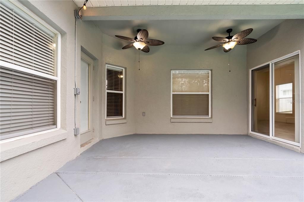 Covered Area on Pool Deck with Dual Fans