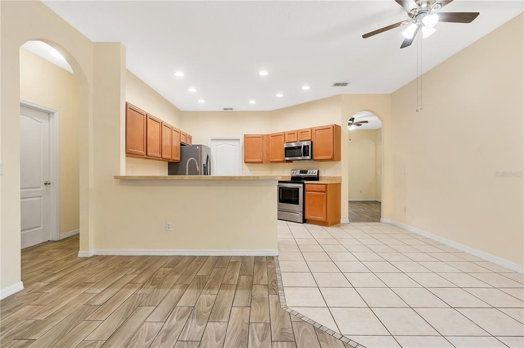 Dining Area Combined with Family Room