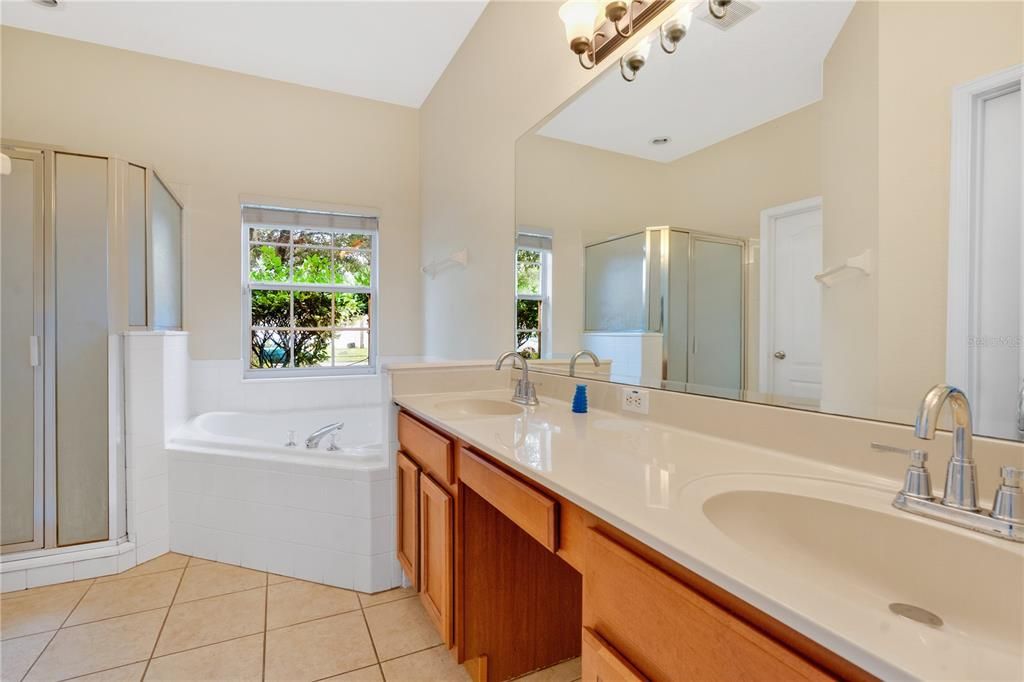 Primary Bath with Large Garden Tub and Separate Shower