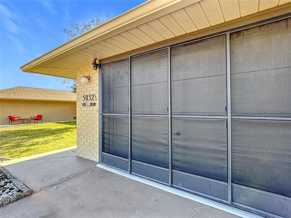 Screened in garage door