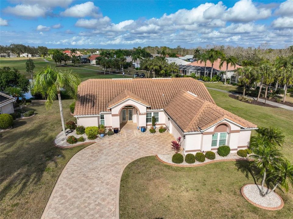 Aerial Front Spool/Golf Course & Pond View