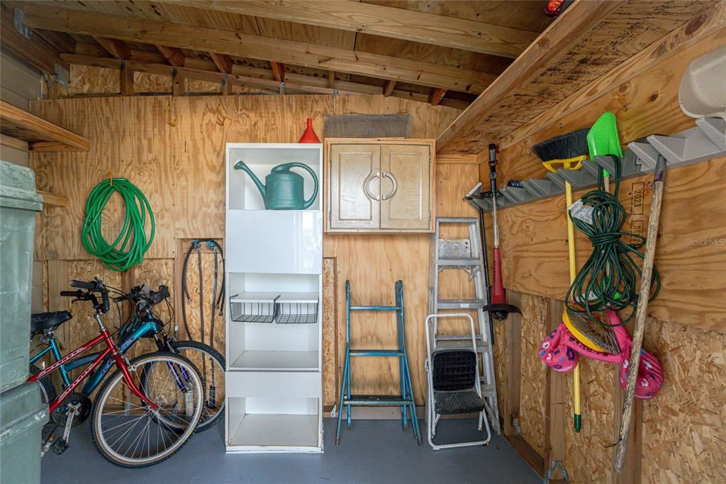 There is plenty of room for storage or hobbies in the utility room.