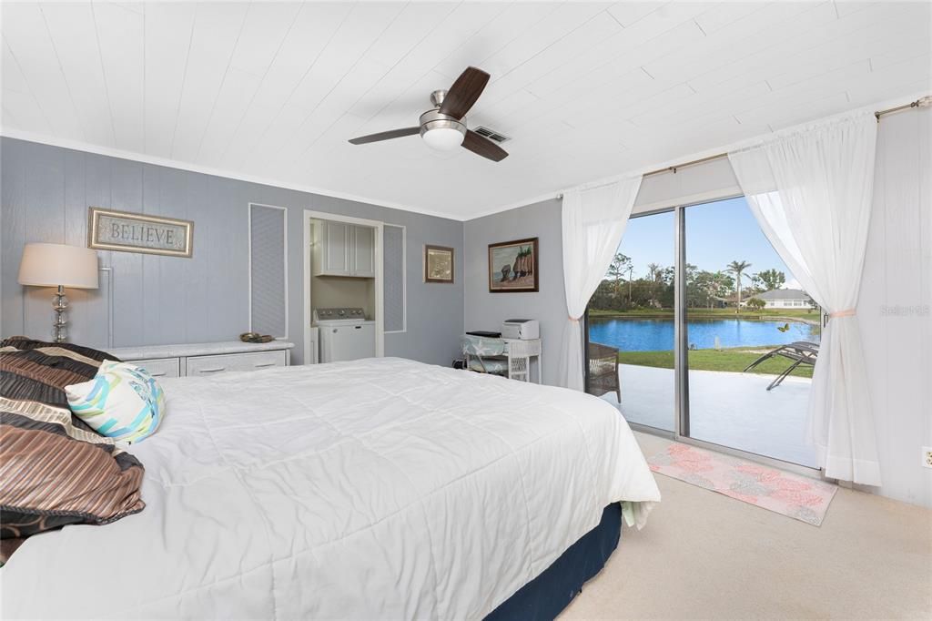 There is a beautiful view of the lake from your master bedroom.