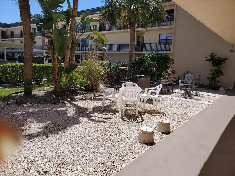 Courtyard out the front door.