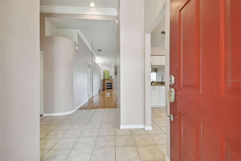 entry way with a wonderful great room plan