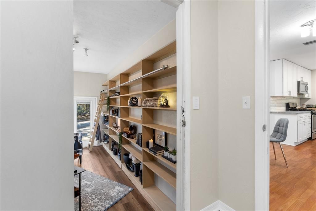 View from Laundry room into 'flex space/3rd bedroom' and kitchen area