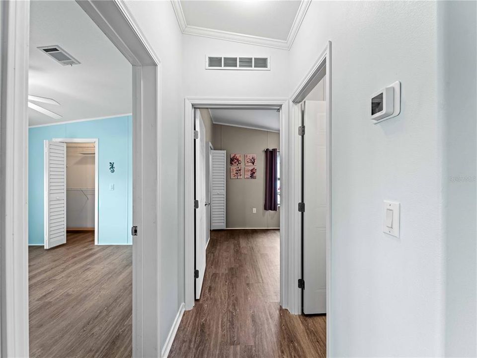 Hallway to 2nd & 3rd bedrooms