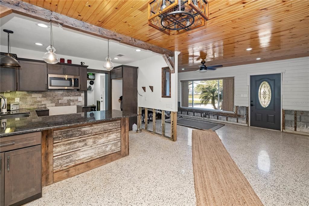 Kitchen looking to front door