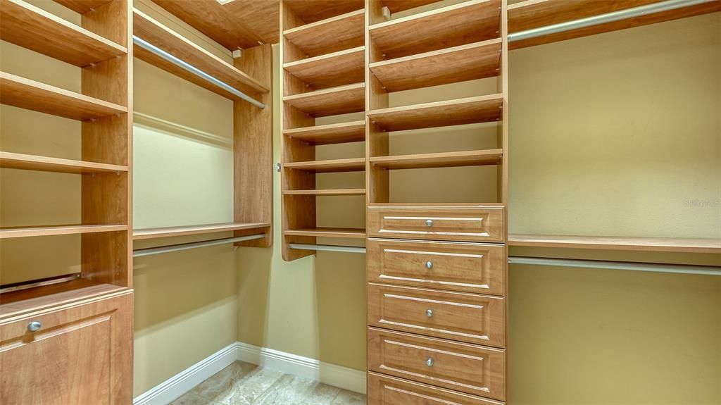 There are 2 very well appointed walk-in closets in the Primary Suite.Closet #1