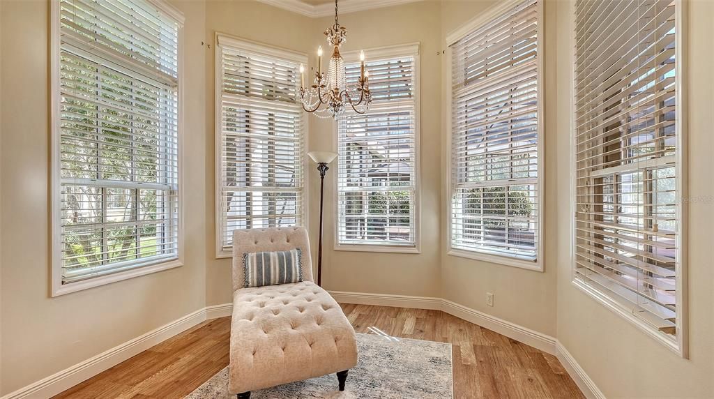 You will love the sitting area overlooking the pool