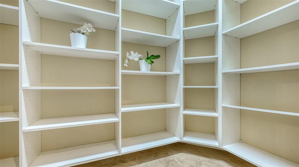 Now THIS is a walk in pantry- and there are 2 Butler pantry's as well- you can really organize here5'x7'