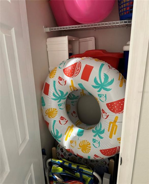 Closet for beach supplies