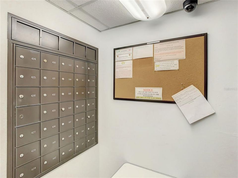 Interior Mail Room.