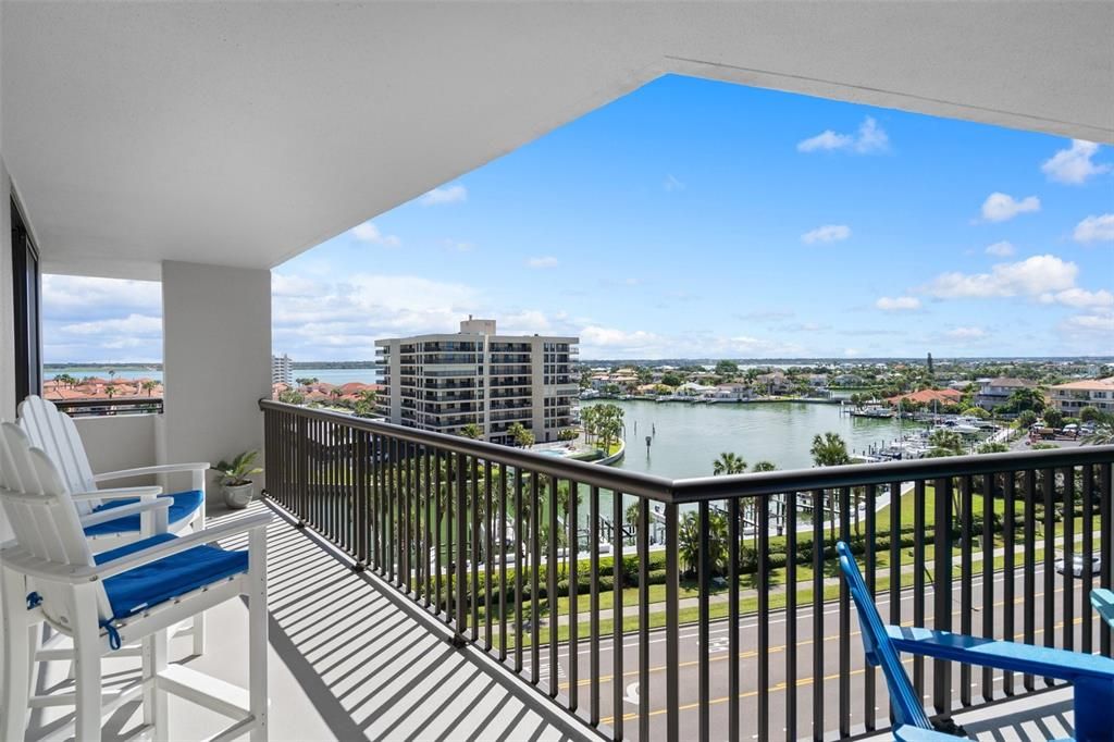 Massive wrap around balcony.