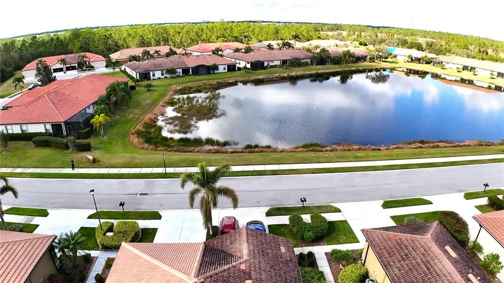 Enjoy the lake across the street from your front porch.