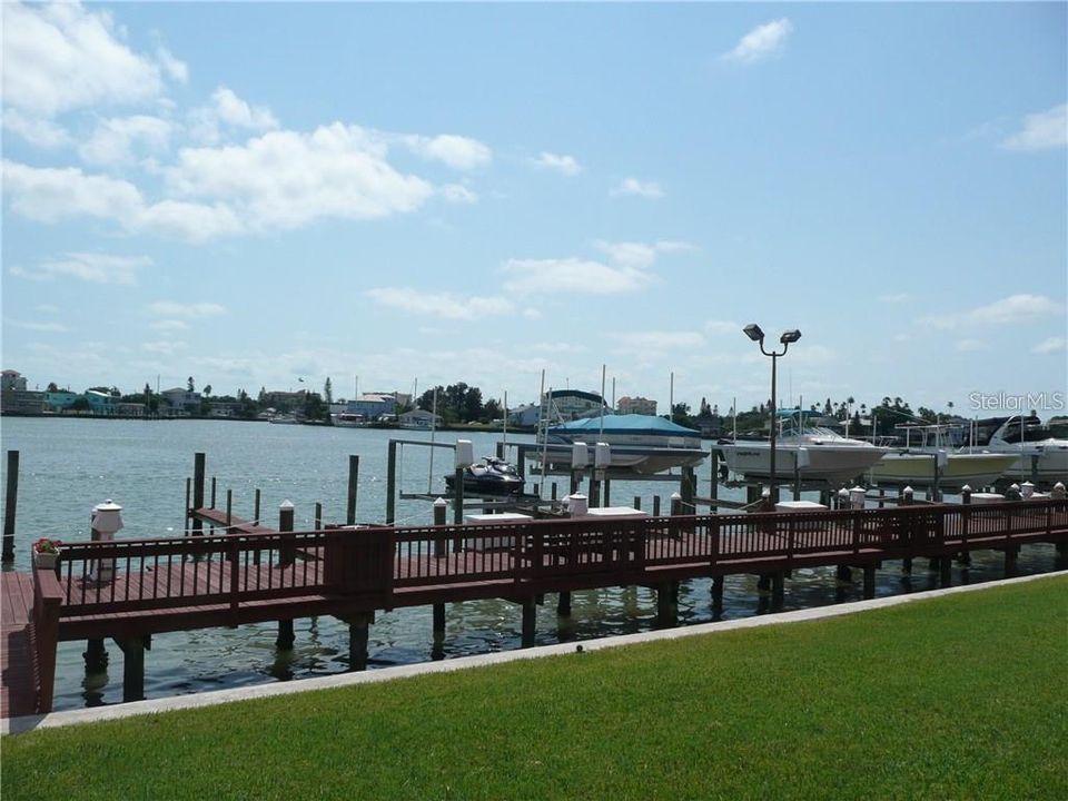 Expansive dock and green space