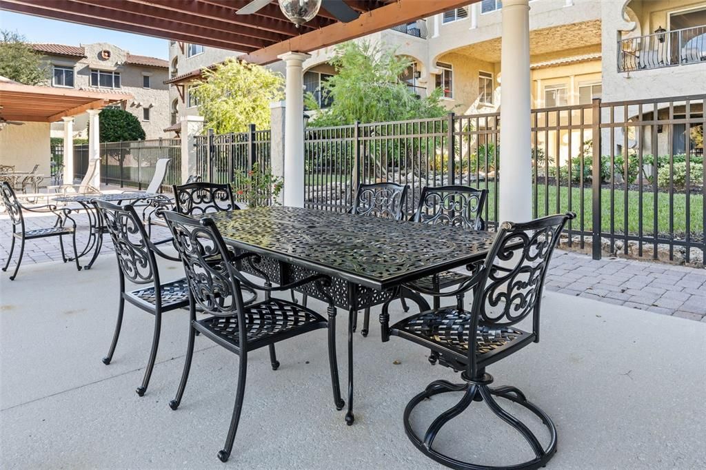 Covered dining area