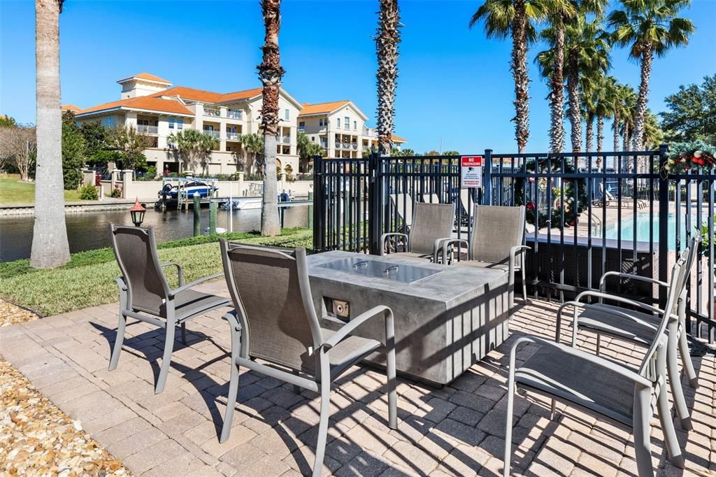 Community outdoor dining area