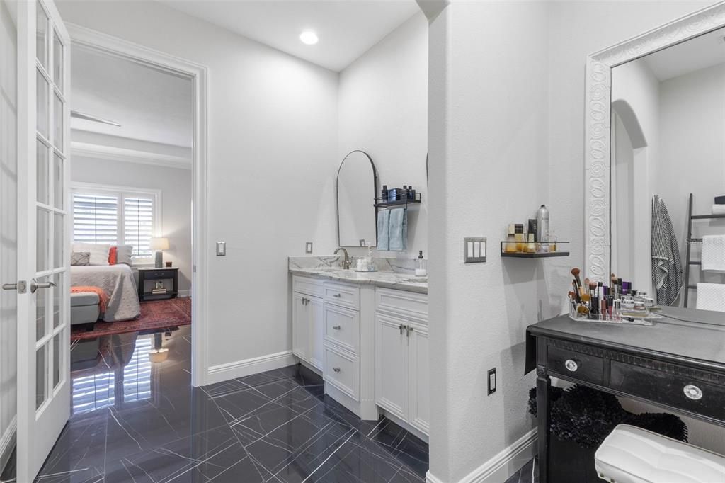 Primary Bath with separate makeup vanity