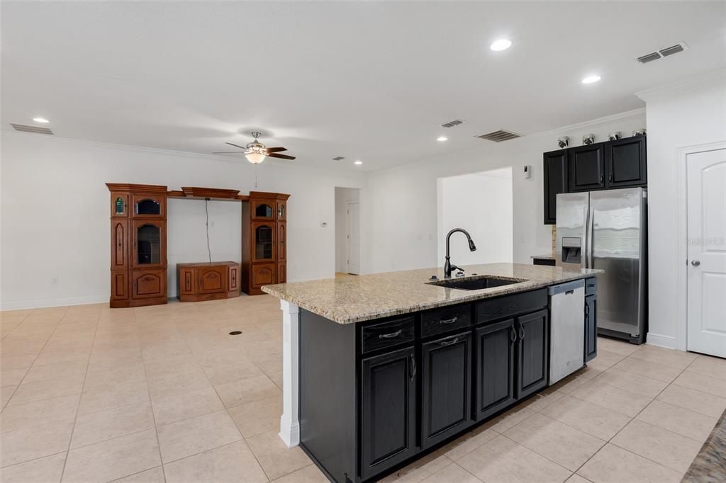 Kitchen with views to the Living Room