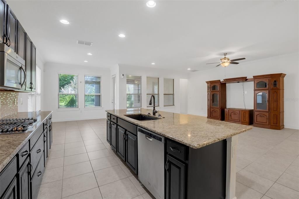 Kitchen with Views into the Living Room