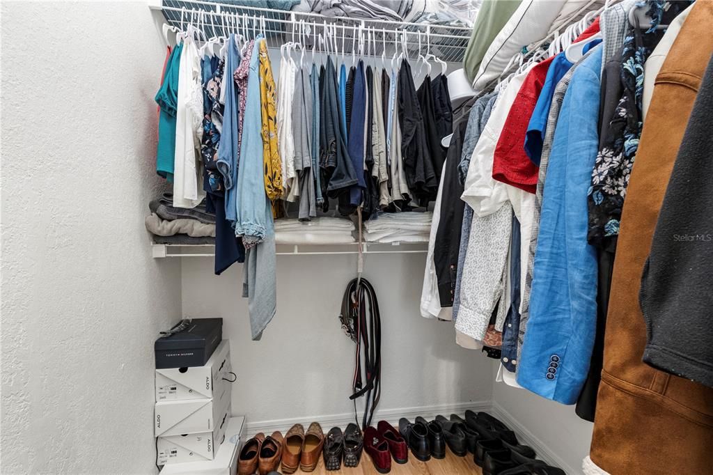 Spacious walk-in-closet