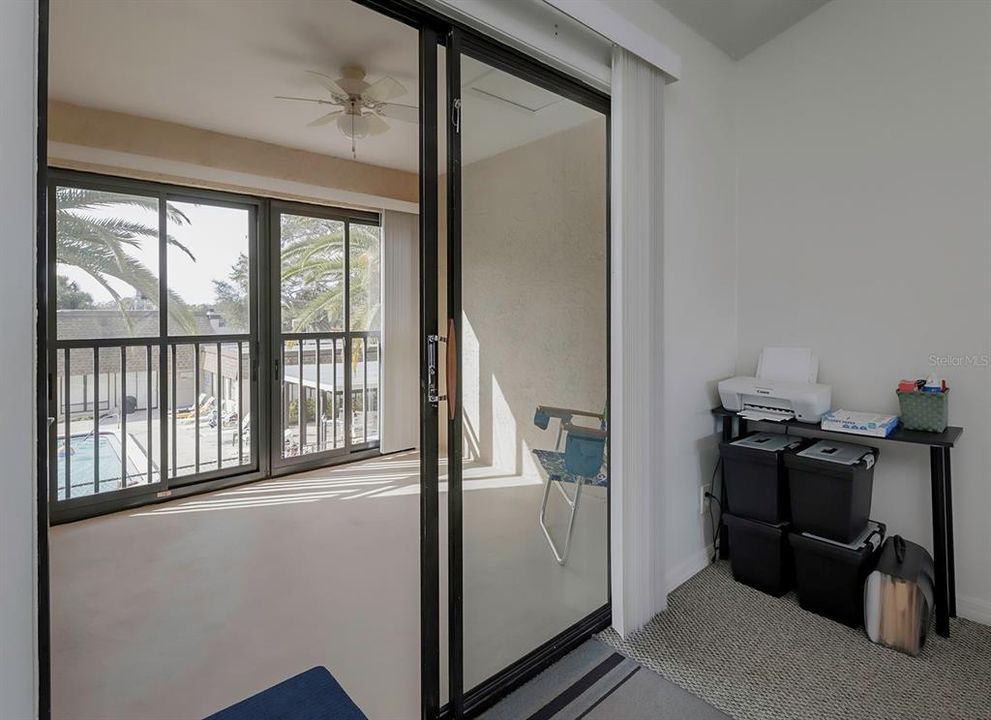 Screened lanai with Storm doors.